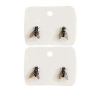 2 Pair Realistic Fly Earrings, Simulation Mini Personalized Black Fly Earring, Prank Simulated Animal Earrings, Funny Prank Gift for Women Men (Black)