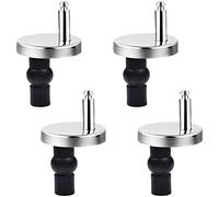 2 Pair Toilet Seat Fixings 45mm Base Quick Release Toilet Seat Fixings Universal Toilet Seat Hinge with Expanding Rubber Screws