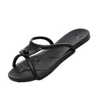 2 Pair Trip Travel Folding Slippers Women Portable Slides Men Light Home Hotel Salon Homestay Guest Use ls Bathing Beach Shoes For Shower(White,43-44) (Black 37/38 EU)