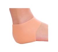 2 Pair Unisex Heel Sock Medicated Silicone GEL Unisex Silicone Gel Relief Heel Pain and Prevent Cracked Heel Moisturising Protector Relieve heels Pain (Beige without hole)