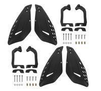 2 Pair Universal Motorcycle Hand Guards 22mm Black Plastic | Easy Installation, Brake Lever Protection, Impact Resistant Design, Universal Handlebar Fit, off Road Use