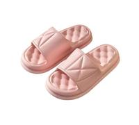 2 Pair Women Thick Platform Cloud Slippers Summer Beach EVA Soft Sole Slide ls Leisure Men Ladies Indoor Bathroom Anti-slip Shoes For Shower(Green,40-41) (40)