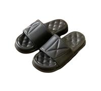 2 Pair Women Thick Platform Cloud Slippers Summer Beach EVA Soft Sole Slide ls Leisure Men Ladies Indoor Bathroom Anti-slip Shoes For Shower(Green,40-41) (Black 36/37 EU)