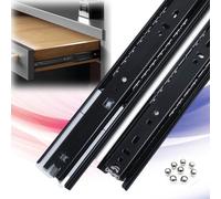 2 Pairs 250 600mm Heavy Duty Drawer Slides 45mm Width Full Extension Ball Bearing 45kg Load Capacity Silent Soft Close Mechanism (No Damping)