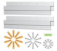 2 Pairs 30 cm French Cleat Hanger with Screws and Levels,12 inch Aluminum Z Clip Supports 79lbs,Interlocking Wall Mounting Bracket Hardware Kit for Hanging Mirrors, Picture, Shelf, Art, Frames