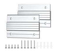 2 Pairs 4 Inches French Cleat Picture Hanger, 50lbs - Interlocking Z Hanger Wall Bracket Aluminum Clip Wall Mounting Bracket Hardware Kit for Hanging Picture Shelf Mirrors Whiteboard Art Frames (10cm)