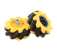 2 Pairs 48mm for mecanum Wheels Omnidirectional Robot Car Kit ABS Rubber Tyres for DIY Smart Chassis for tt Motor STEM Projects