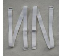 2 Pairs 60cm Shoulder Bra Straps Replacement 15mm 18mm Width Elastic Adjustable Removable Multi Color Lady Bra Accessories-Style 1.5cm White-2 Pairs Length 60cm