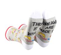 2 Pairs 90's Cartoon Inspired Socks Lizzzzzzie TV Show Fans Gift This Is What Dreams are Made Of Socks Movie Gift (UK, Alpha, One Size, Regular, Regular, MADE OF 2s)