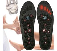 2 Pairs Acupressure Magnetic Massaging Insoles, Massage Reflexology Therapy Insole, Magnetic Insoles with Arch Support for Plantar Fasciitis, Pain Relief,L,2 Pairs