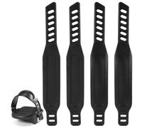 2 Pairs Adjustable Exercise Bike Pedal Straps, Universal Bicycle Pedal Straps Fit for Stationary Bikes, Black Rubber Stationary Bike Accessories for Exercise Cycle Home Gym(1.73x12.2 Inch/31X4.4cm)