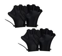 2 Pairs Adult Silicone Swimming Training Hand Flippers | Aquatic Fitness Classes and Snorkeling, Antislip Waterproof Fit, Two Pairs Included