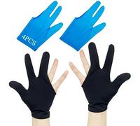 2 Pairs Adult Thumb Sucking Guard Gloves Finger Gloves for Finger Sucking Stop Nail Biting Prevention Skin Picking Thumb Sucking and Hair Pulling (3 Finger, Blue)