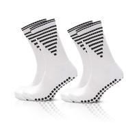 2 Pairs Adults Sports Grip Socks Football | Unisex Cushioned Non Slip Socks With Arch Compression | Breathable, Quick Drying | Indoor & Outdoor, Sports Athletic, Yoga, Everyday | Size 6-8, 9-11,12-14