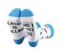 2 Pairs Alaska Socks Alaska Travel Gift Alaska Cruise Sock Alaska Souvenir Vacation Gift Alaskan Gift Alaska Girl trip Sock (UK, Alpha, One Size, Regular, Regular, ALAS)