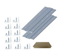 2 Pairs Aluminum Alloy Z-Shaped Hanging Strips Heavy Duty Cleat Hardware Kit For Wall Panels Art Display Mirrors Large Picture Flush Mount(12inch)