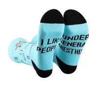 2 Pairs Anesthesia Socks Anesthesiologist Gift Anesthesia Tech Gift Anesthesia Tech Week Gift Nurse Anesthesia Gifts (UK, Alpha, One Size, Regular, Regular, PEOPLE s 2u)