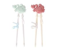 2 Pairs Animal Kids Chopsticks,Plastic Childrens Chopsticks,Reusable Training Chopstick with Eating Sticks Helper,for Children Toddler Beginners Right Handed