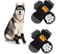 2 Pairs Anti Slip Dog Socks,Dog Socks Paws Stop Licking,Pet Paw Protector,with Adjustable Strap,for Puppy pet Indoor Outdoor Use