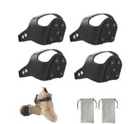 2 Pairs Anti-slip Shoe Grips for Ice with 5 Steel Studs Cleats Crampons for Shoe And Boots Ice Grippers for Walking Fishing Climbing & Hiking