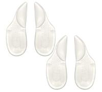 2 Pairs Arch Support Shoe Inserts Self-Adhesive Gel Arch Pads Heel Cushion forr Relieve Pressure and Foot Pain,High Arch Pad(Clear)