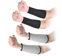 2 Pairs Arm Guards for Biting Arm Protection Sleeves Forearm Sleeve Gardening Sleeves for Men Dog Bite Safety Arm Sleeves Arm Protectors for Thin Skin and Bruising for Women (Black Gray, 7.87"× 3.54")