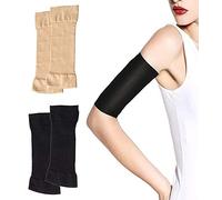 2 Pairs Arm Slimming Shaper Arm Compression Sunscreen Wrap Sleeve for Women Weight Loss Upper Arm Shaper Helps Lose Arm Fat Toneup Arm Shaping Sleeves for Beauty Women