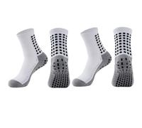 2 Pairs Baicloud Ionic Body Shaping Stretch Socks - Men & Women's Cushioned Work Socks for Outdoor Running (White)