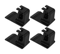 2 Pairs Bathroom Curtain Rod Holder Pair for Wall Mount Abs Black