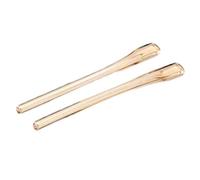 2 Pairs Beige Transparent Eyeglass End Tips Temple Replacement Ear Sock Pieces Tubes for Thin Metal Legs