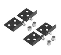 2 Pairs Black Concealed Door Pivot Hinge Stainless Steel Rotating Door Hinge for Door Cabinet