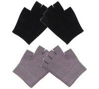 2 Pairs Black Moisturizing Beauty Gloves for Women Hands | Gel and Plant Essential Oil for Writing and Housework Comfortable Fit 95% Cotton and 5% Spandex Blend