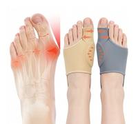 2 Pairs Bunion Corrector, Big Toe Straightener with Splint & Gel Pads | Breathable bunion relief corrector for women & men; ideal toe straighteners for bent toes & cushioned big toe protector.