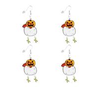 2 Pairs Chicken Earrings for Women, Funny Funky Pumpkin Chicken Dangle Earrings, Cute Farm Animal Jewelry Gifts, Lightweight Acrylic Rooster Hen Earrings