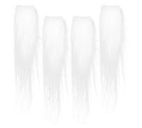 2 Pairs Christmas White Fake Beard Santa's Beards Santa Masquerade Eyebrows Cosplay Props for Costume Party