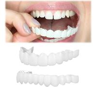 2 Pairs Clip-on Veneers Teeth, Instantly Covers Irregular & Missing Teeth, Top & Bottom