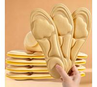 2 Pairs Cloud Foam Massage Insoles,Cushioning Arch Support Inserts,Beige | Massage Zones And Arch Support,For Walking,Standing,For Sports,Daily Wear,10.4 x 3.7 x 0.4 In(US 7.5-9M /9-10.5W,EU 40-42)