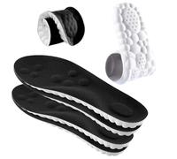 2 Pairs Cloud Insoles for Men Women - 4D Cloud Technology Insole - Super Soft Comfort Insoles, U-Shape Memory Foam Insoles (Black, Women: US 4-8.5)