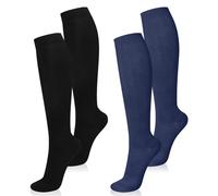 2 Pairs Compression Socks for Women and Men, 15-20 mmhg Support Socks Stockings for Swelling, Running, Flight, Nurse, Flight