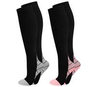 2 Pairs Compression Socks/Stockings for Men & Women,Support Socks Compression Stockings for Running, Swelling, Nurse, Flight, Nurses,Edema