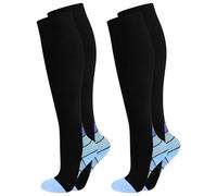 2 Pairs Compression Socks/Stockings for Men & Women,Support Socks Compression Stockings for Running, Swelling, Nurse, Flight, Nurses,Edema