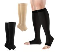 2 Pairs Compression Stockings for Women Men, 20-30 mmHg Size S-M