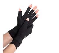 2 Pairs Copper Compression Gloves for Women Men, Wrist Reinforcement Fingerless Arthritis Compression Gloves for Relieving Carpal Tunnel Aches, Rheumatoid Pains, Joint Swell