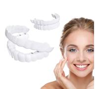 2 Pairs Cosmetic Veneers Teeth Temporary Teeth Braces Smile Teeth Smile Dentures Veneer Fake White Teeth for Men and Women for a Confident Smile