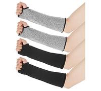 2 Pairs Cut Resistant Sleeves With Thumb Hole For Men Women Arm Work Arm Protection Sleeves Level 5 Protective Breathable Arm Protectors For Farmer Gardening Thin Skin And Bruising Kitchen Welding