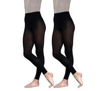2 Pairs Dance Ballet Footless Tights 60 Den Multipack for Girls and Women