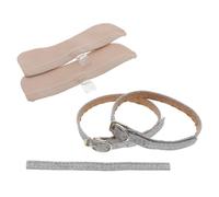 2 Pairs Detachable Heel Straps with Replaceable Faux Leather PU | Lightweight Invisible Design in Silver, for Wedding Guests and Prolonged Standing or Walking