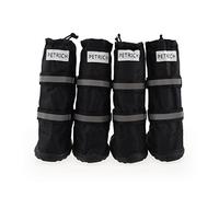 2 Pairs Dog Shoes Reflective Dogs Rain Snow Dog Booties Non-Skid With Adjustable Drawstring For Pets