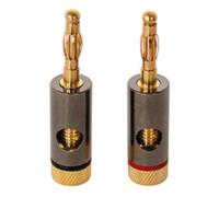 2 Pairs Dynavox Banana Plugs Gold Plated