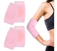 2 Pairs Elbow Pads, 3.15x6.7in/8x17cm Moisturizing Elbow Pads for Women Practical Elbows Sleeves for SPA Moisturizing Dry Cracked Skin Care (Pink)